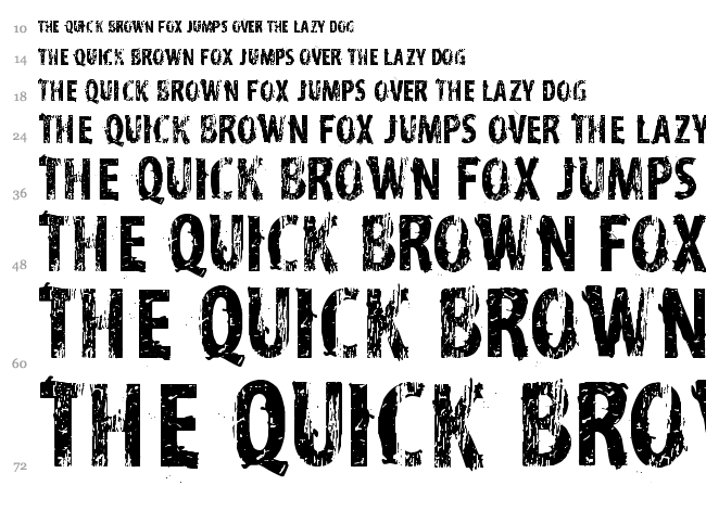 VTKS Distress font waterfall